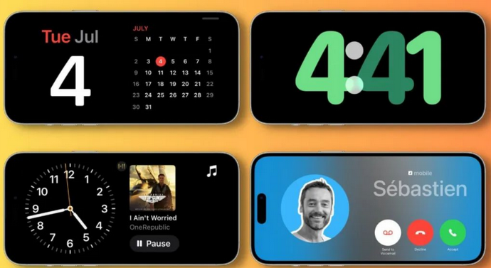 革吉苹果手机维修分享iOS17横屏充电待机显示有什么好处 