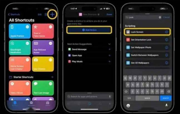 革吉苹果14锁屏维修店分享iPhone14升级iOS16.4后如何创建锁屏快捷方式 